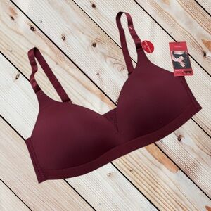 NWT STRM LINE 38C maroon wireless bra